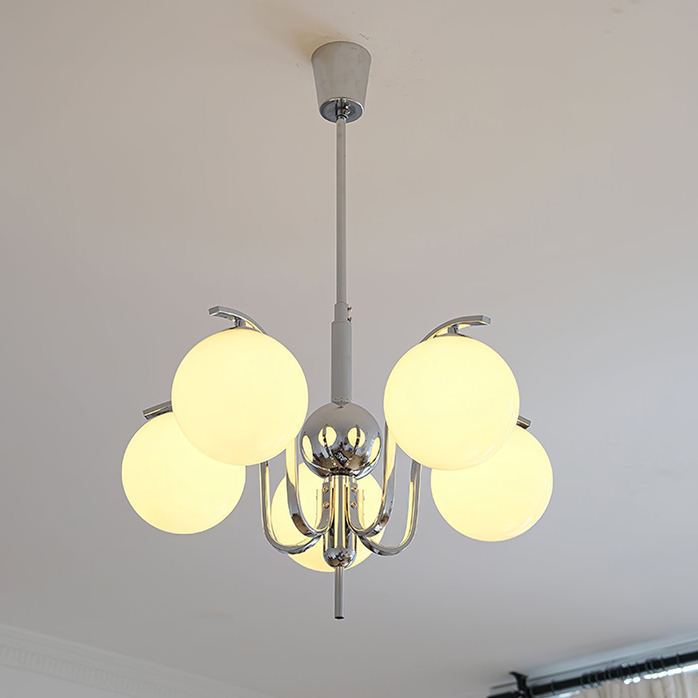 Vintage Bauhaus Glass Chandelier -Homdiy