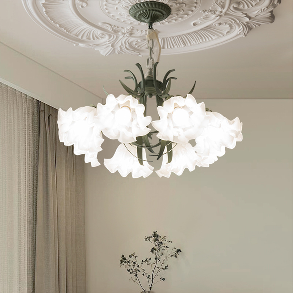 Pastoral Style Lily of the Valley Flower Chandelier -Homdiy