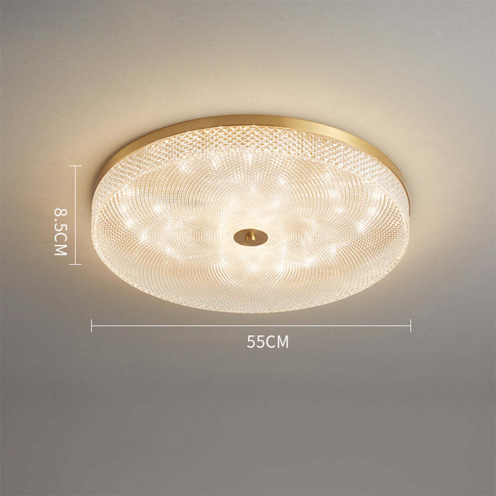 Modern Simple Crystal Copper Ceiling Light Fixture -Homdiy