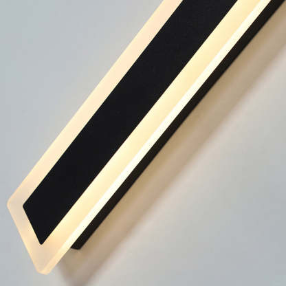 IP65 Modern Long Stripe Black Outdoor LED Porch Wall Lights