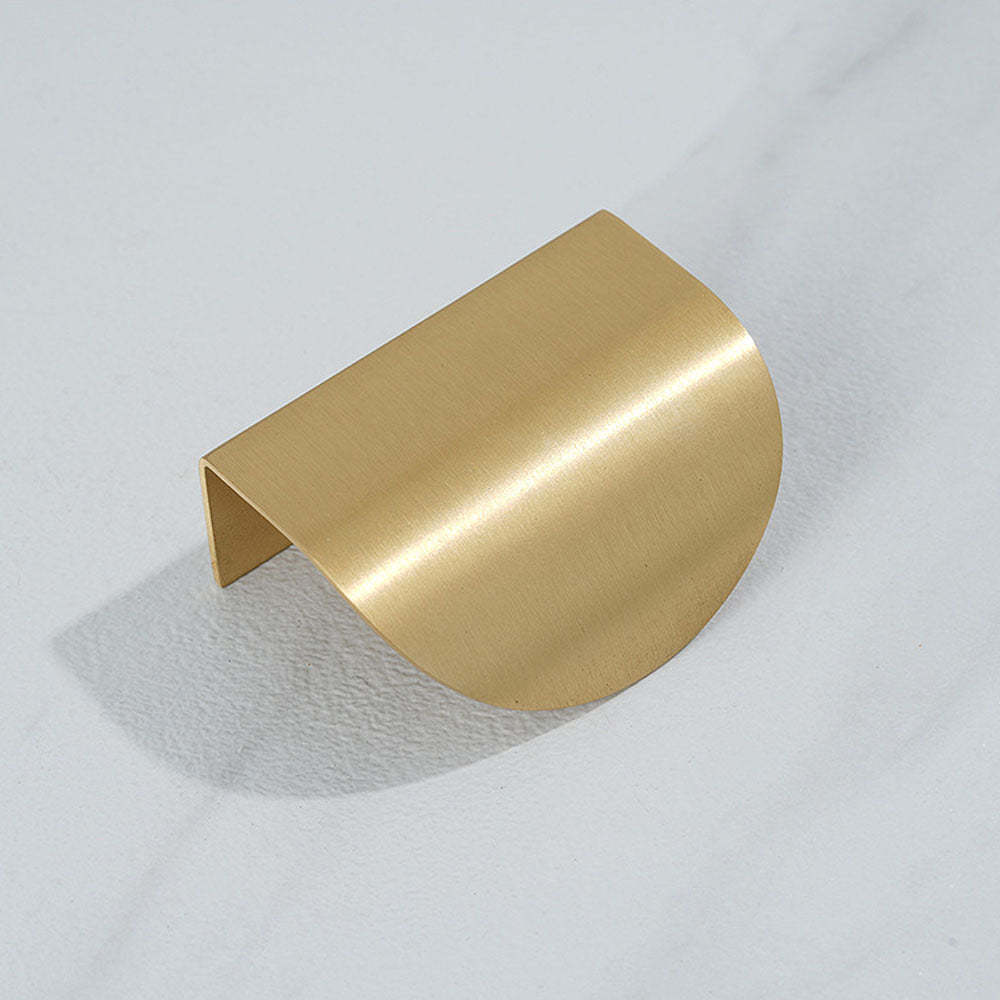 Modern Simple Gold Brass Finger Cabinet Pulls