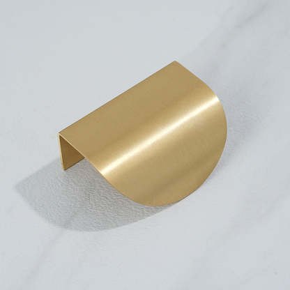 Modern Simple Gold Brass Finger Cabinet Pulls