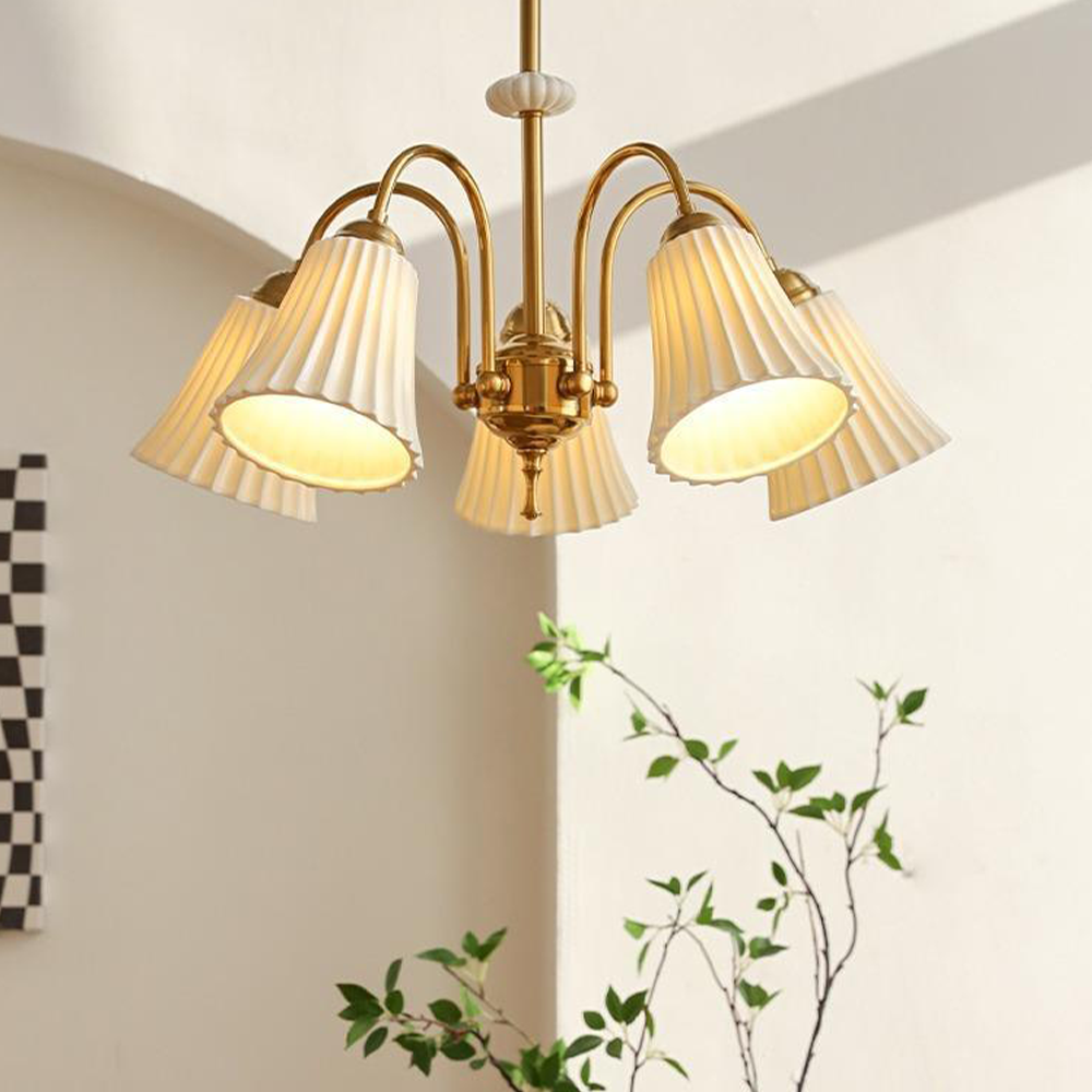 Medieval Ceramic Trumpet Chandelier -Homdiy