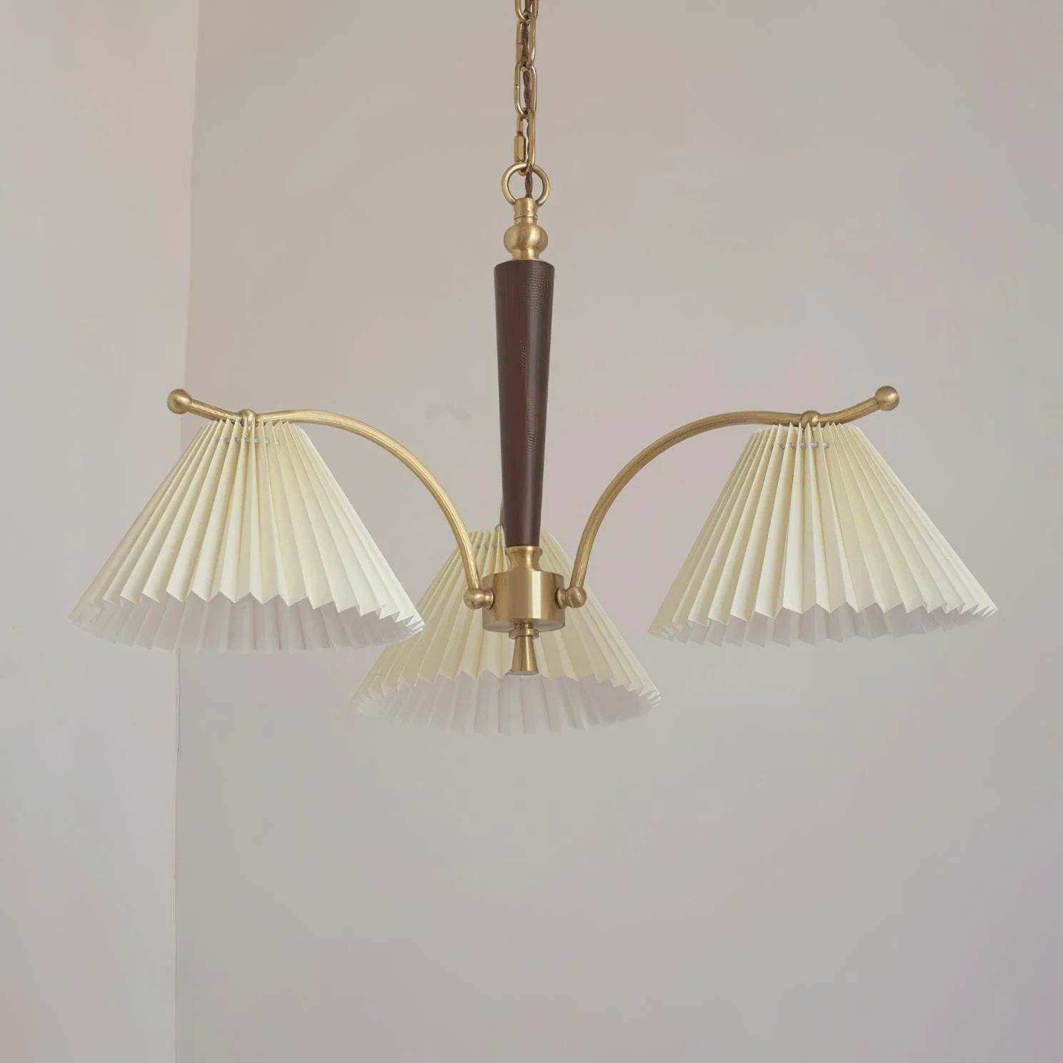 Retro Pleated Lampshade Chandelier Decoration Dining Fixture -Homdiy