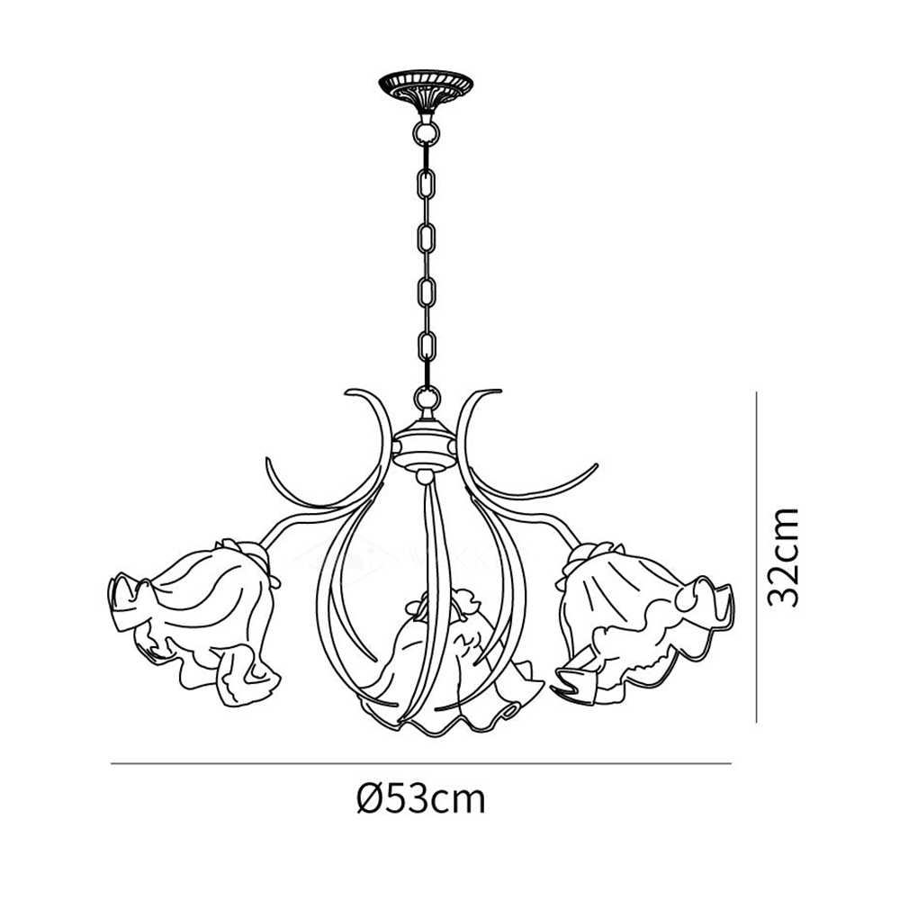 Pastoral Style Lily of the Valley Flower Chandelier -Homdiy
