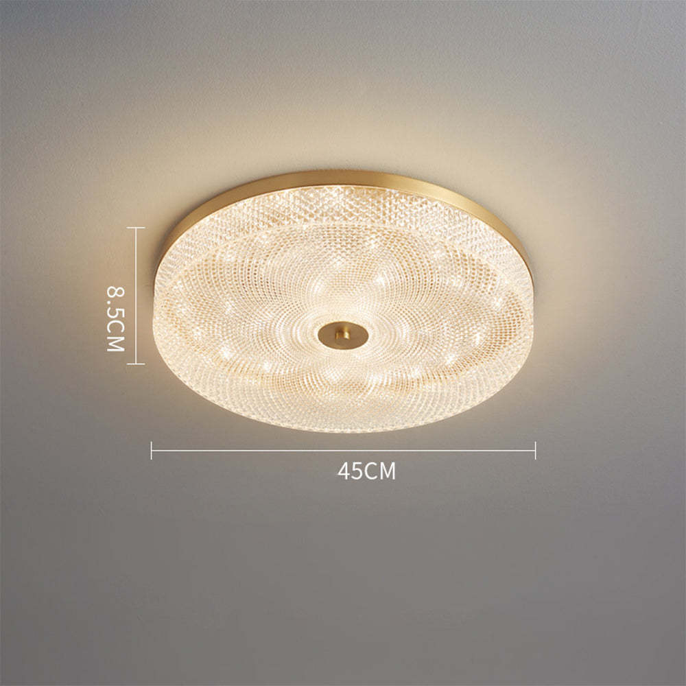 Modern Simple Crystal Copper Ceiling Light Fixture -Homdiy