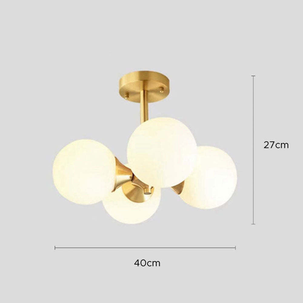 Unqiue White Glass Balls Chandelier -Homdiy