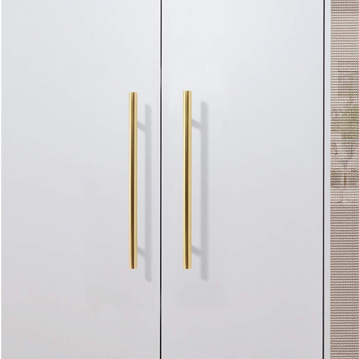 Brushed Brass Gold Euro Bar Kitchen Cabinet Pulls -Homdiy