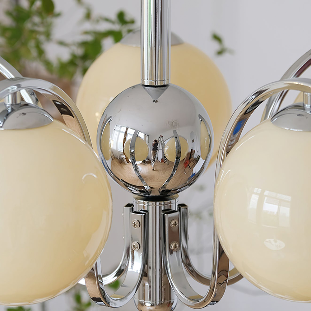 Vintage Bauhaus Glass Chandelier -Homdiy