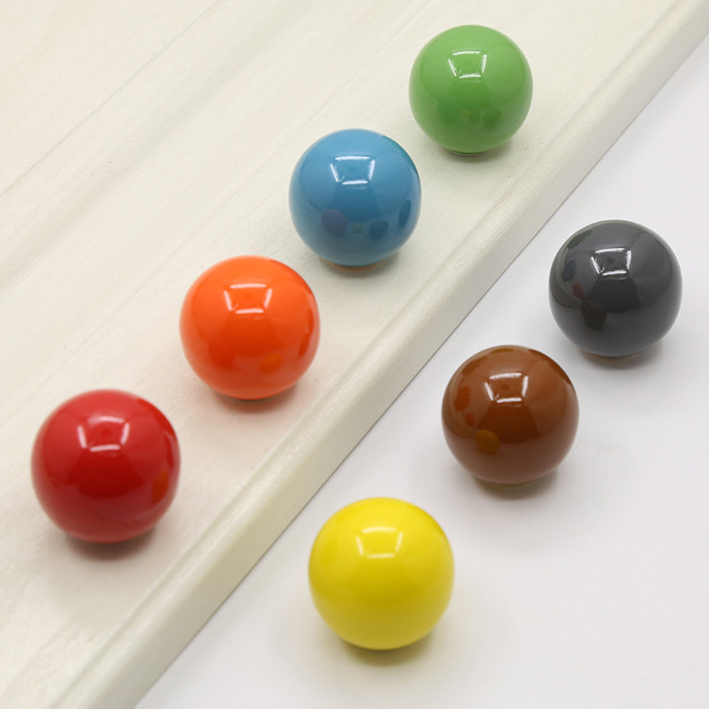 Colorful Ceramic Ball Round Cabinet Knobs