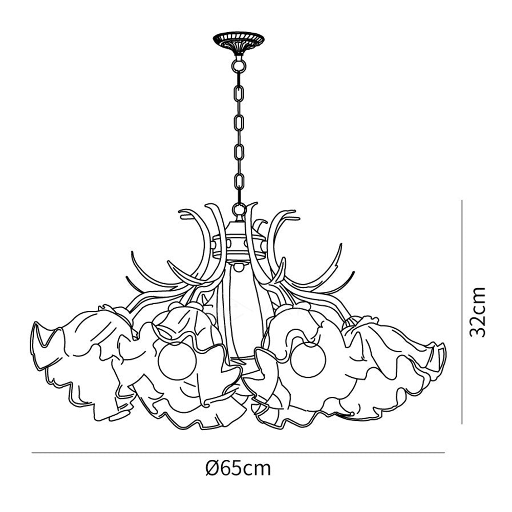 Pastoral Style Lily of the Valley Flower Chandelier -Homdiy