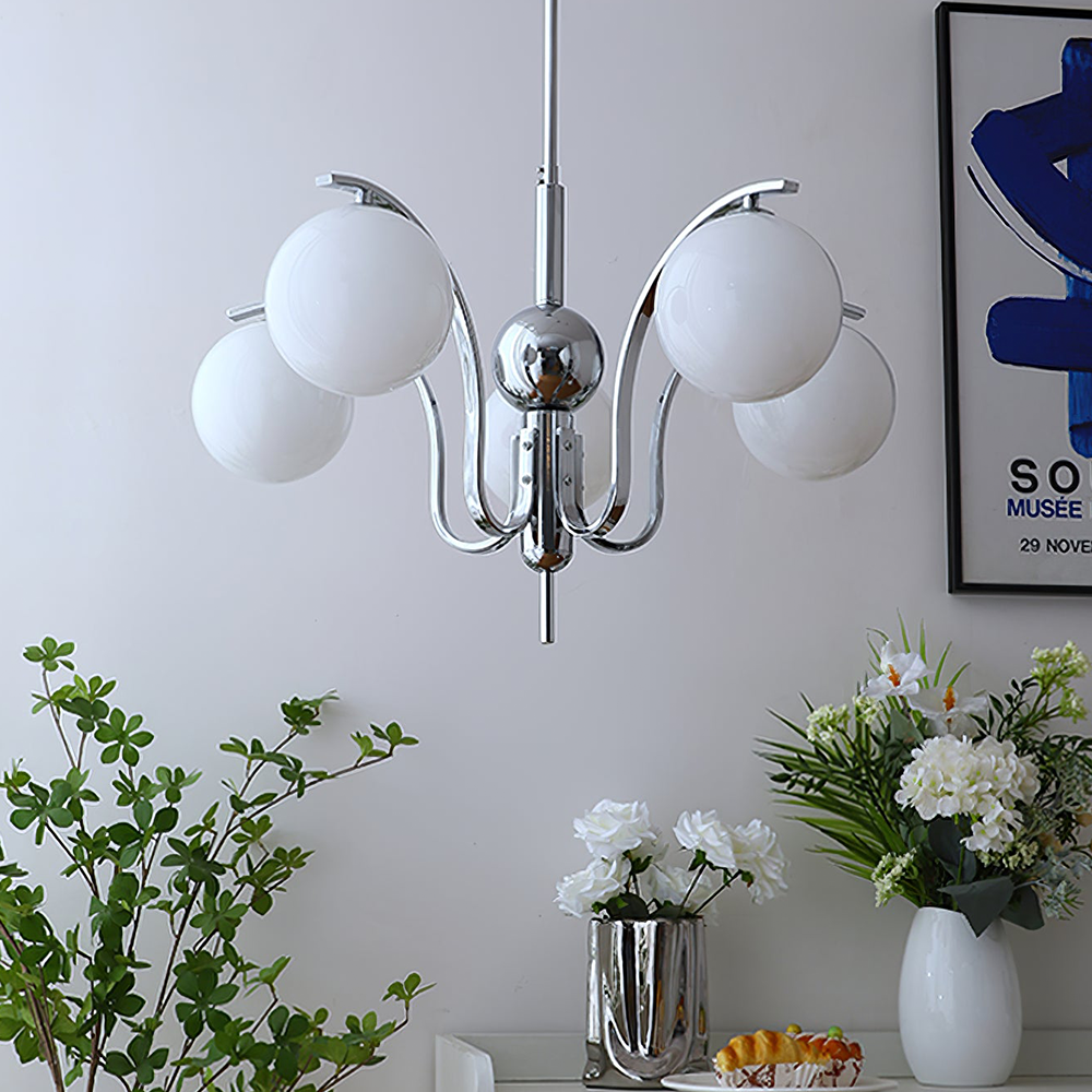 Vintage Bauhaus Glass Chandelier -Homdiy