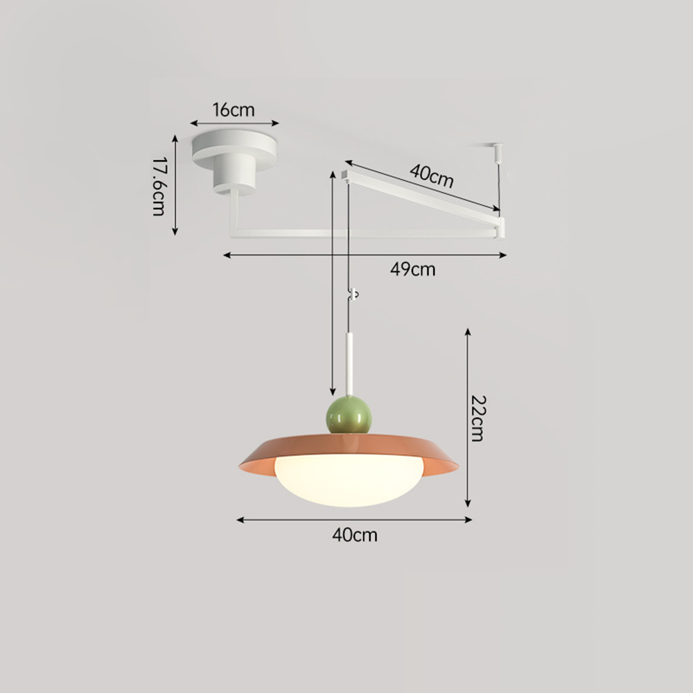 Modern Morandi Layered Metal Pendant Light -Homdiy