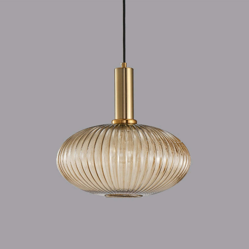 Retro Lantern Shape Stained Glass Pendant Light -Homdiy