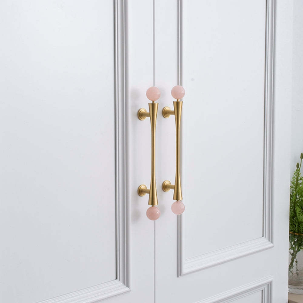 Personality Crystal Brass French Light Luxury Style Wardrobe Cabinet  Pull -Homdiy