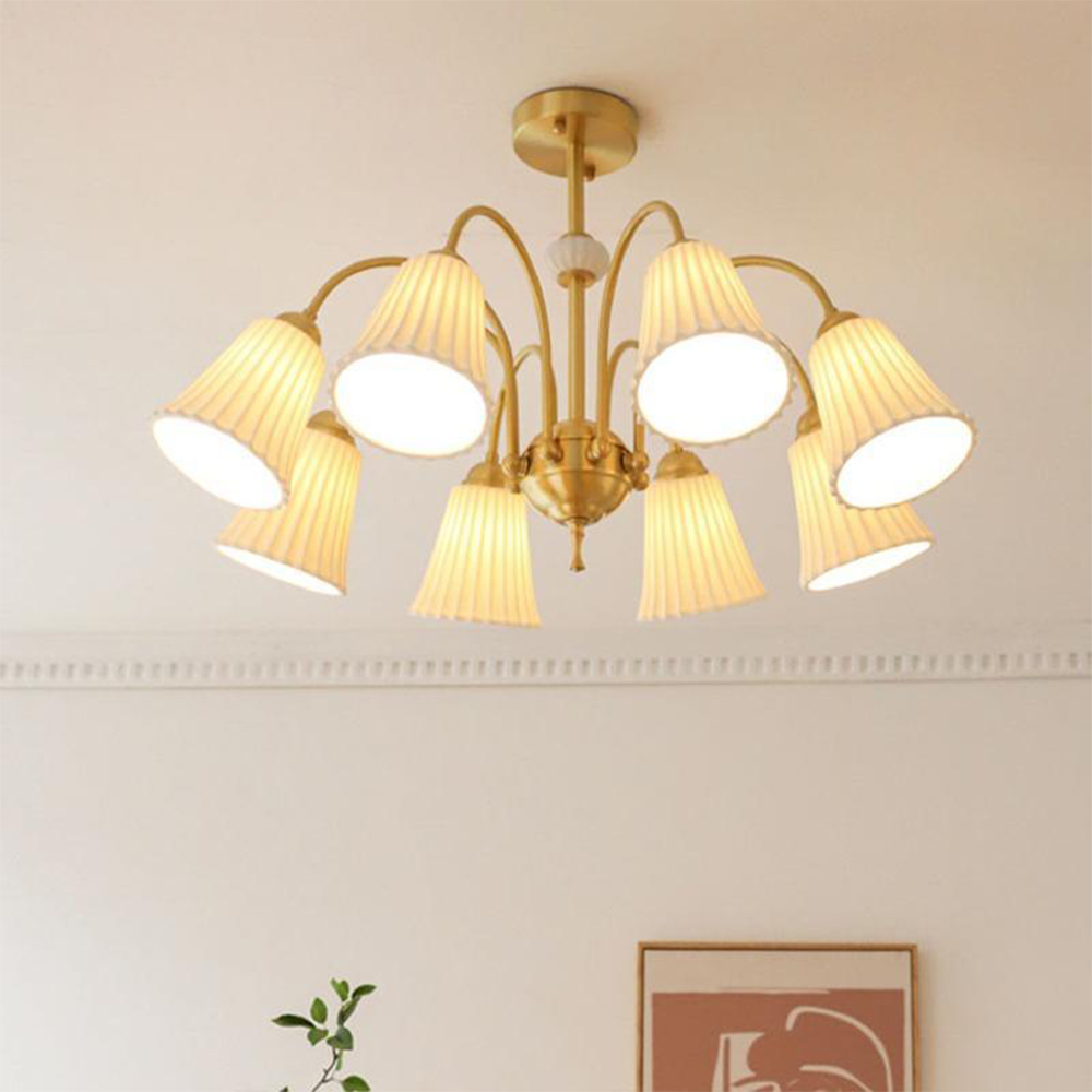 Medieval Ceramic Trumpet Chandelier -Homdiy