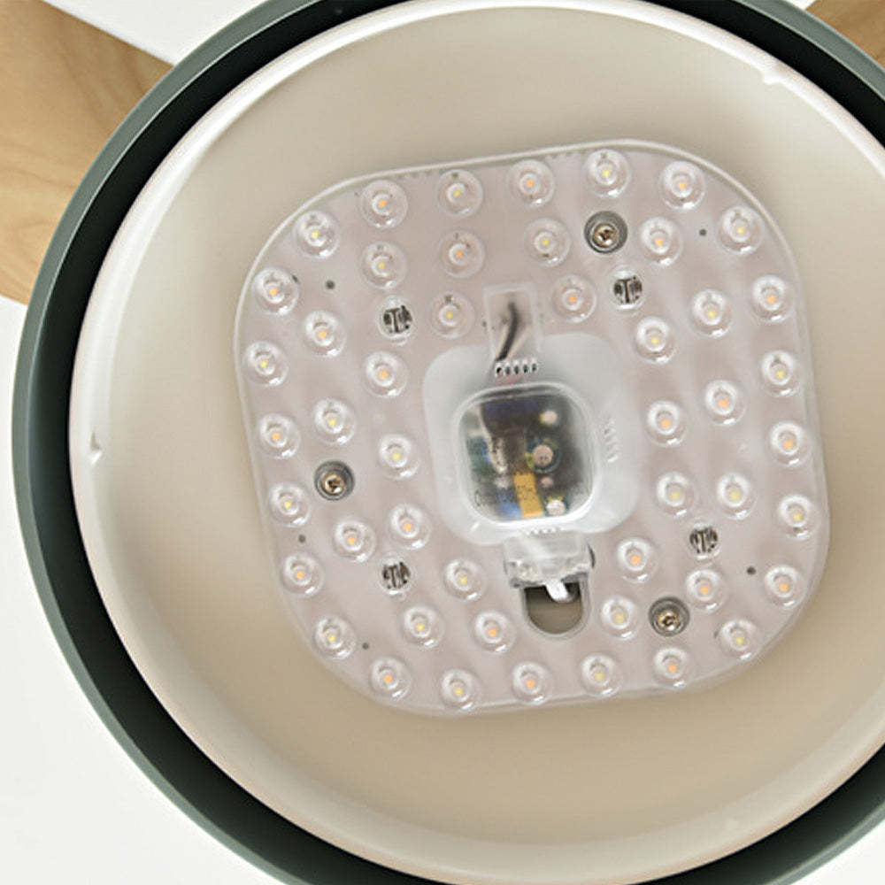 Modern Simple Flush Ceiling Fan With LED Lighting -Homdiy