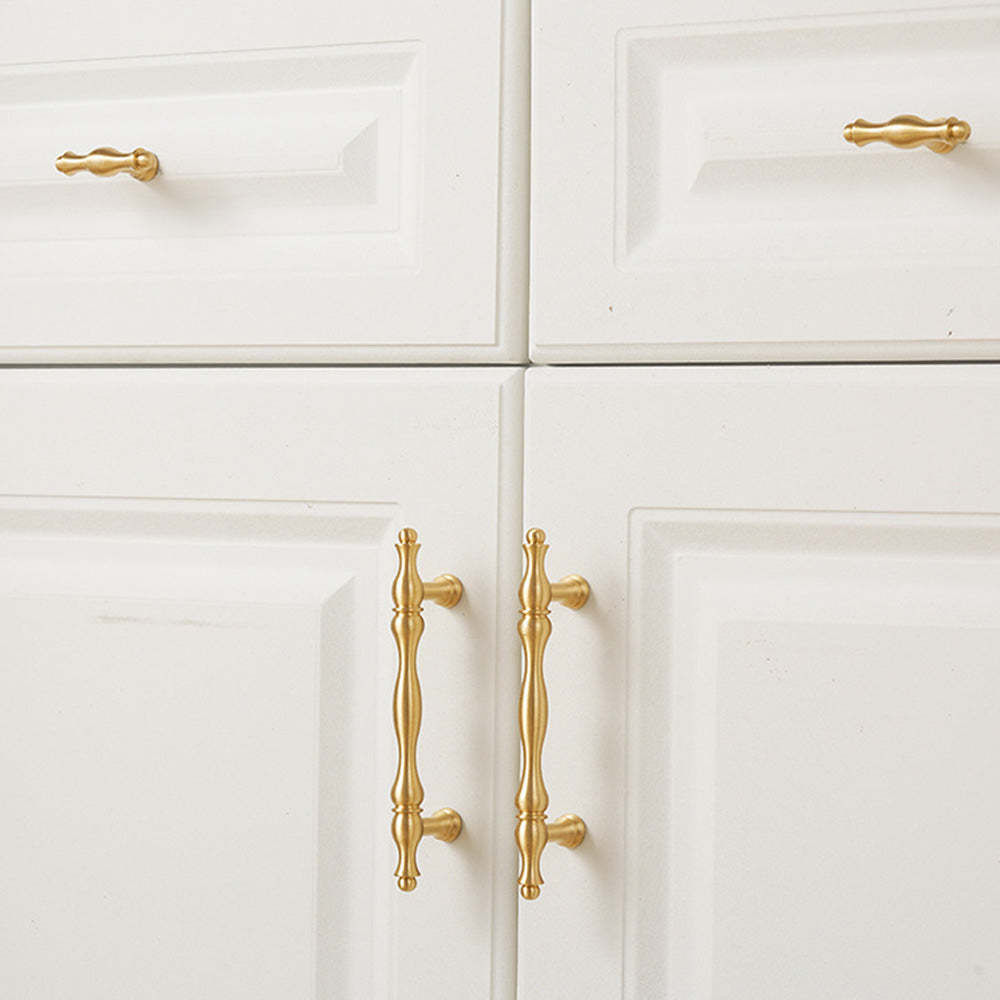 Goldenwarm Gold Black Brass Vintage Kitchen Cabinet Handles And Knobs