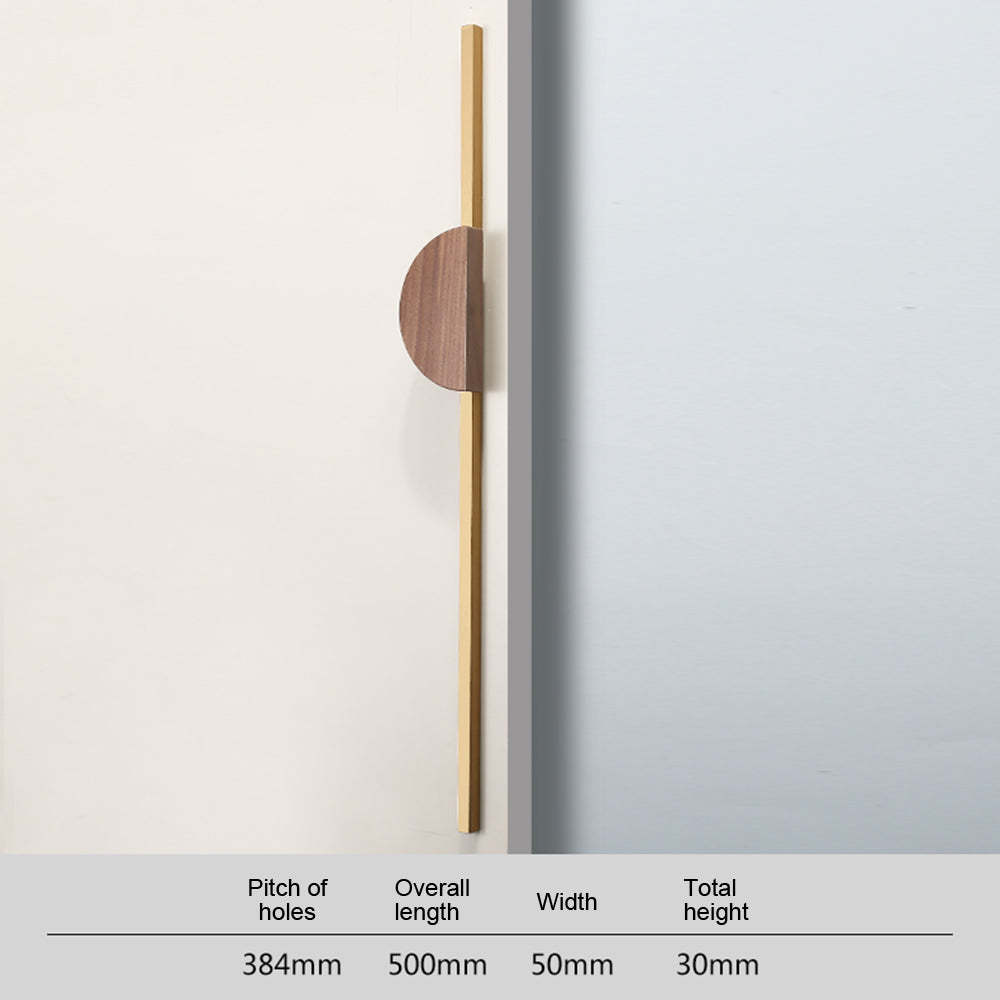 Semicircle Wooden Natural Walnut Wardrobe Pulls -Homdiy