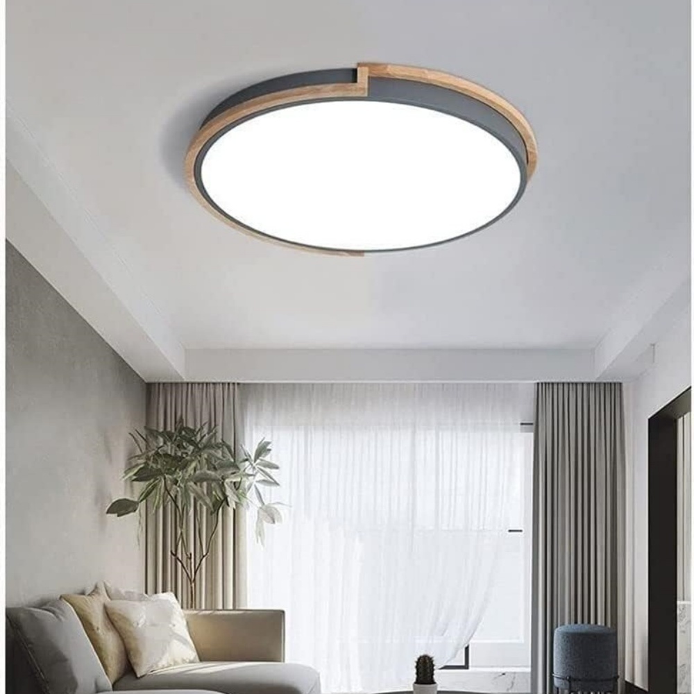 Nordic Wooden Bedroom LED Ceiling Light