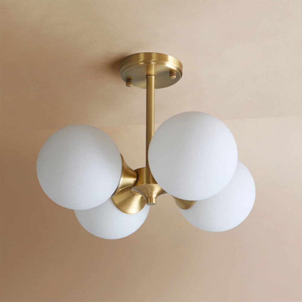 Unqiue White Glass Balls Chandelier -Homdiy