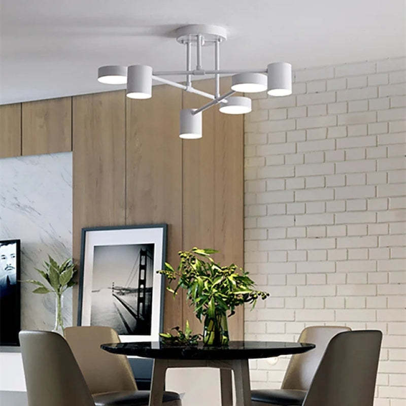 6 Lights Sputnik Led Ceiling Light for Living Room -Homdiy