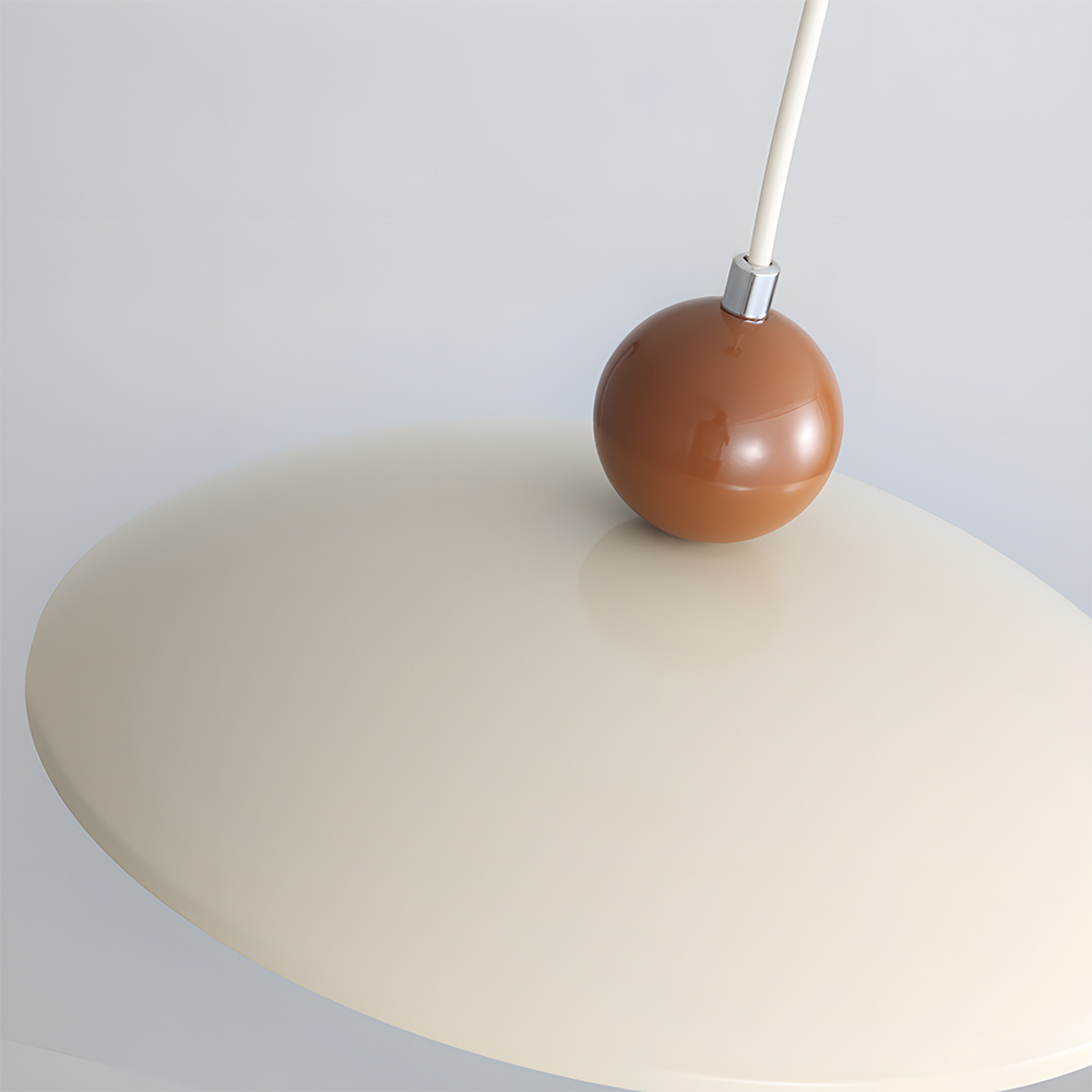Scandi-Style Cream Minimalist Acrylic Pendant Light