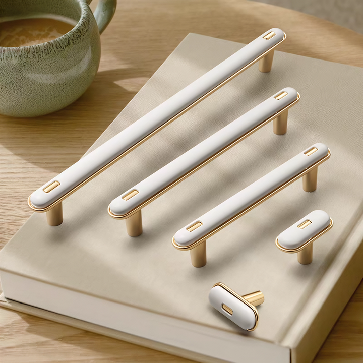 Elegant Luxury French Style White Drawer Pulls Hardware