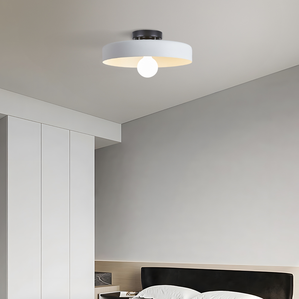 Semi Flush Simple Colorful Iron Bedroom Ceiling Lights