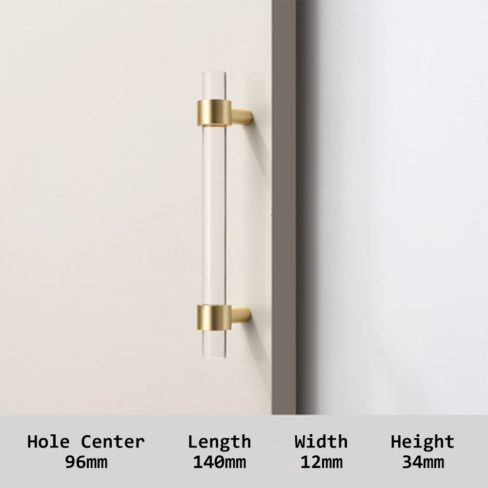 Clear Acrylic Cabinet Pulls Crystal Drawer Knob Pull Dresser Handles -Homdiy