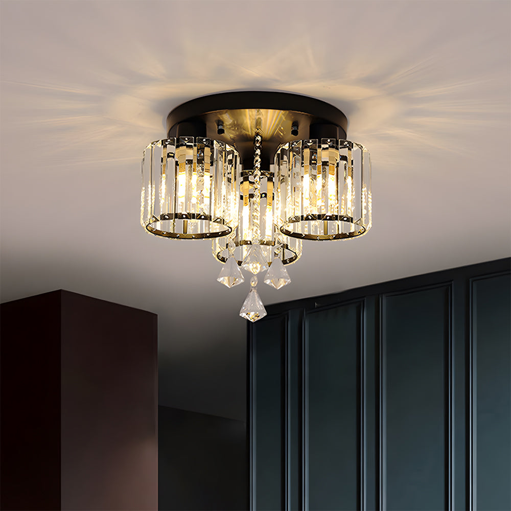 Modern Luxury Crystal Ceiling Light - Flush Ceiling Lights for Bedroom