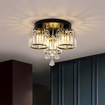 Modern Luxury Crystal Ceiling Light - Flush Ceiling Lights for Bedroom