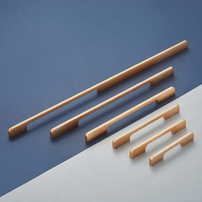 Solid Aluminum Alloy Modern Black Long Cabinet and Drawer Handles