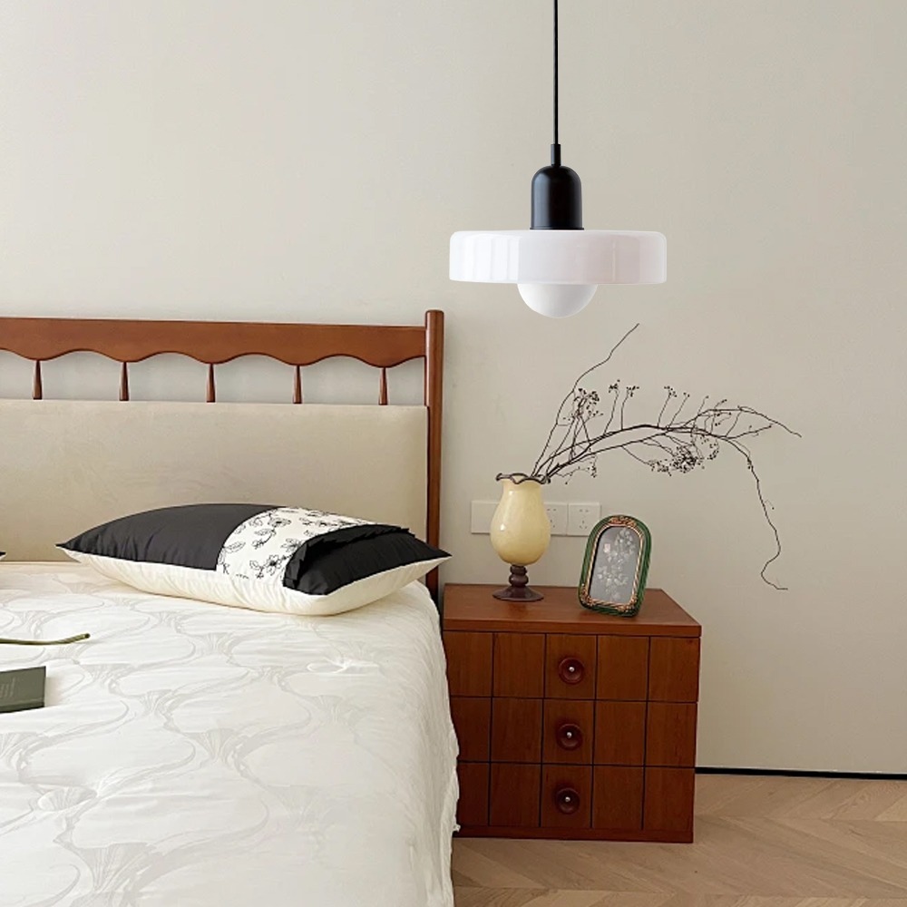 Set of 2 Modern Bauhaus Glass Pendant Light