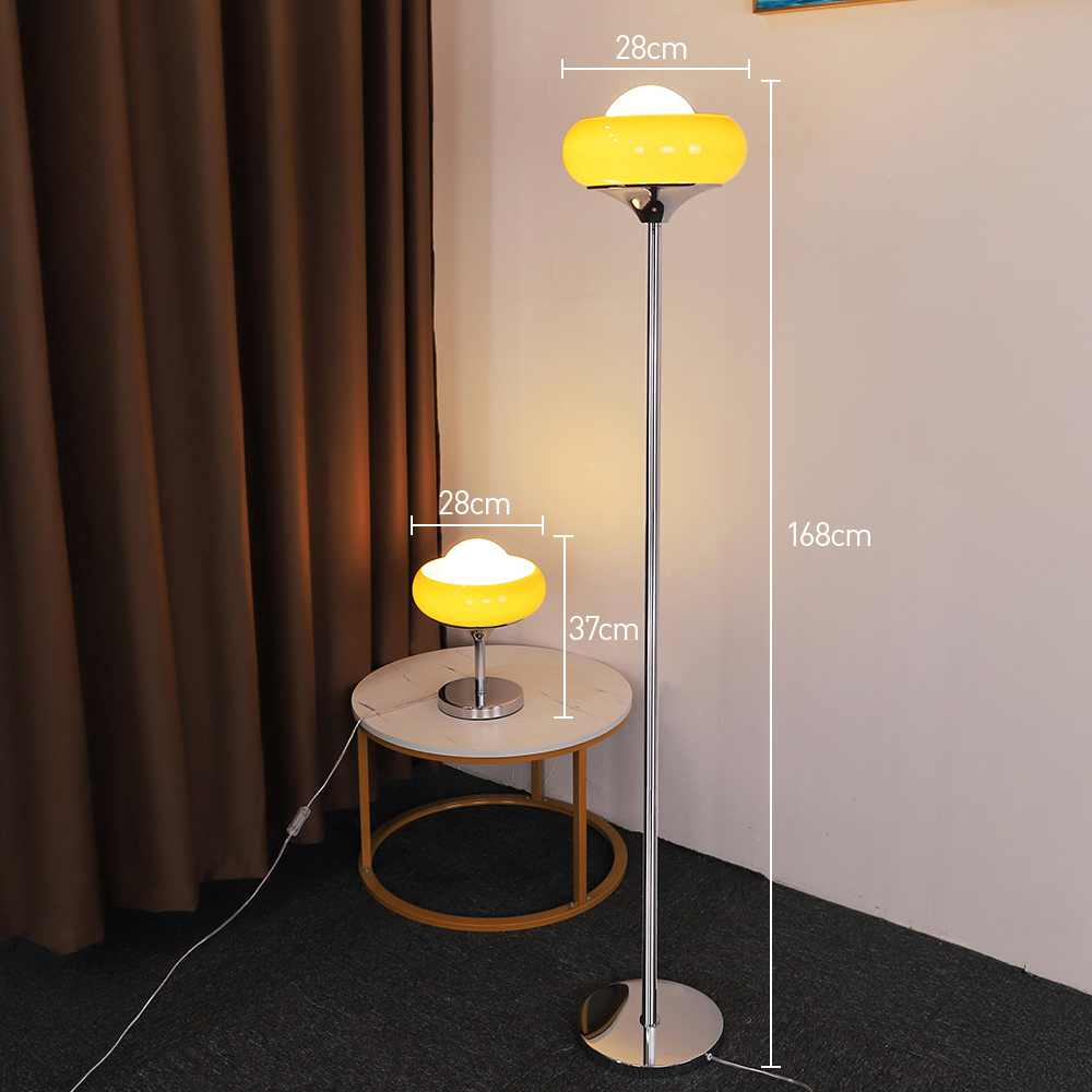 Retro Bauhaus Egg Shaped Living Room Floor Lamp