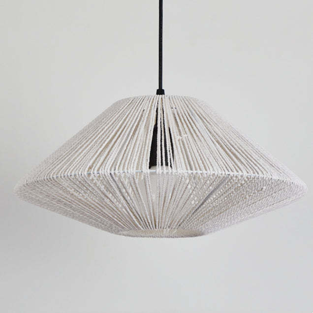 Retro Woven Hemp Rope Pendant Light Over Kitchen Island -Homdiy
