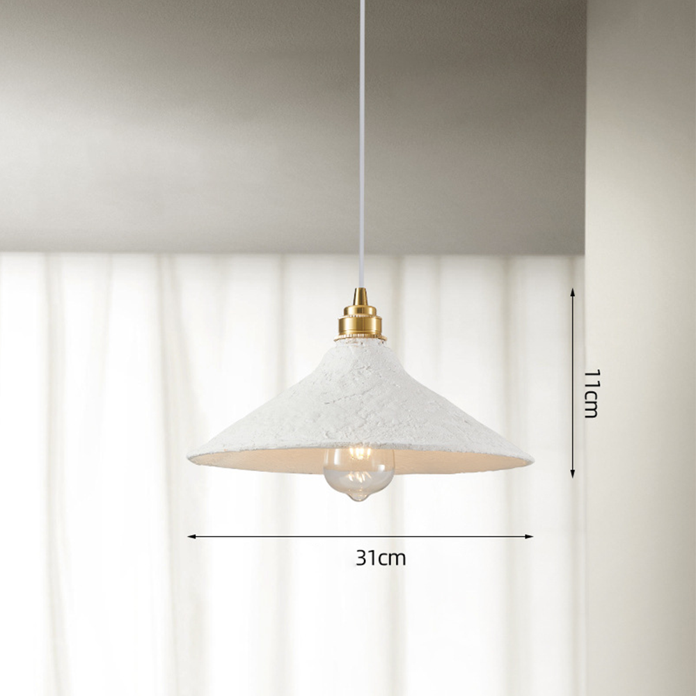 Nordic Wabi-Sabi Style Pendant Lights Cream Iron Lamps -Homdiy