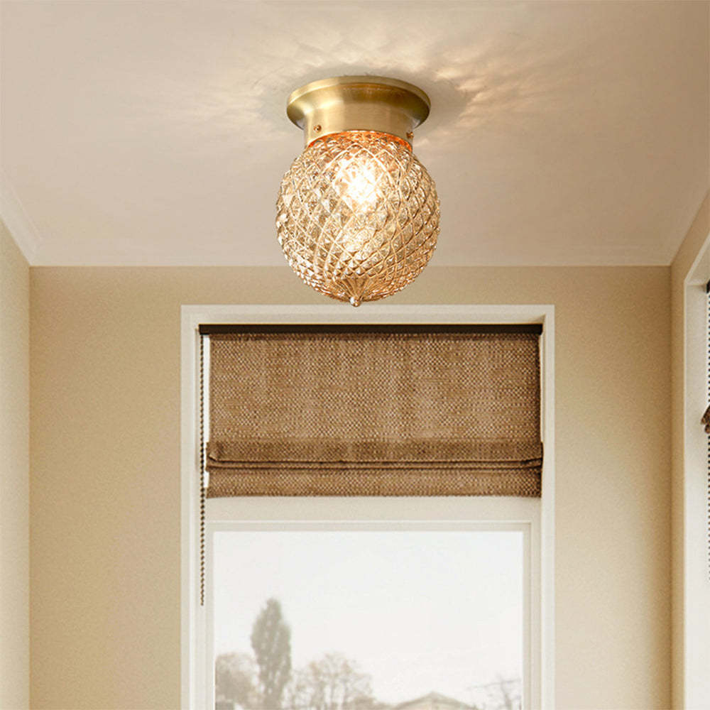 Small Glass Ceiling Light Fixture for Corridor -Homdiy