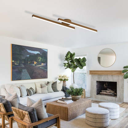 Minimalist Linear Ceiling Lighting Fixture Semi Flush Mount Ceiling Lights for Living Room Bedroom