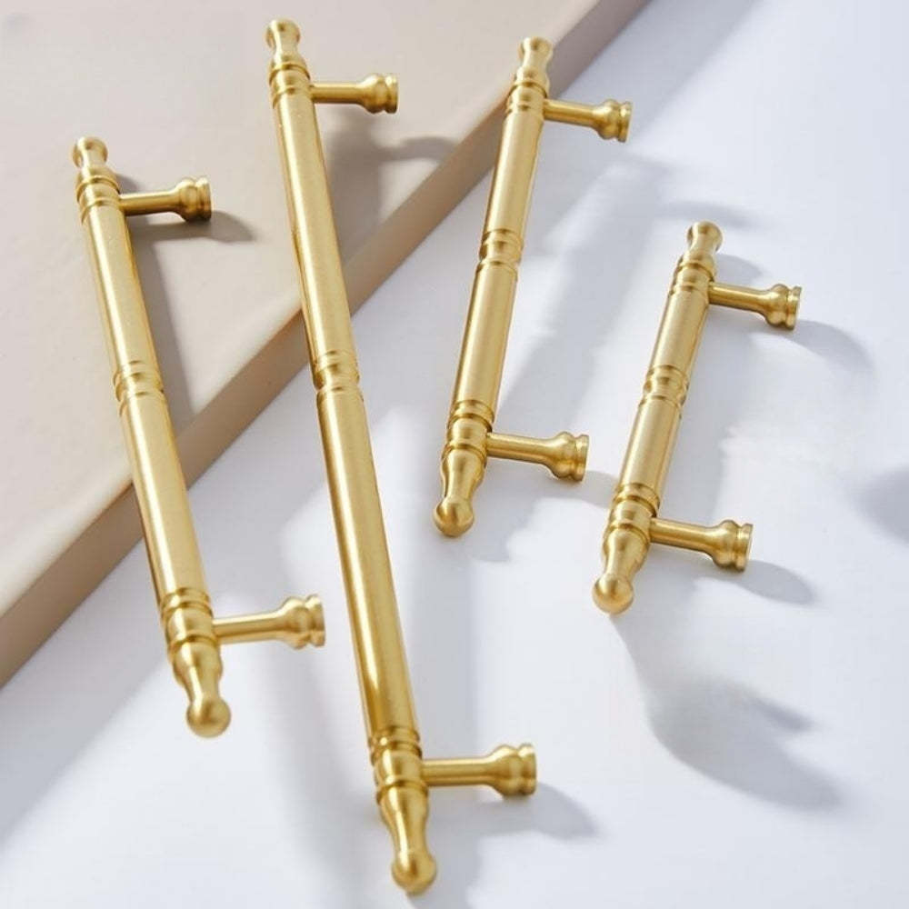 Antique Gold Door Handles Vintage Kitchen Cabinet Pulls -Homdiy