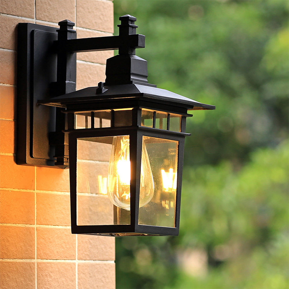 Alessio Black Deco Outdoor Wall Lamp -Homdiy