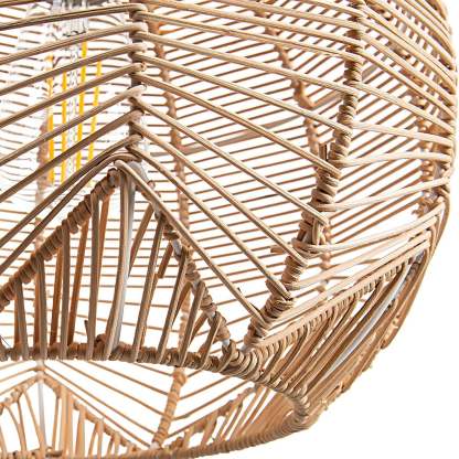 Global Rattan Hanging Ceiling Light Kitchen Island Pendant Lampshade -Homdiy