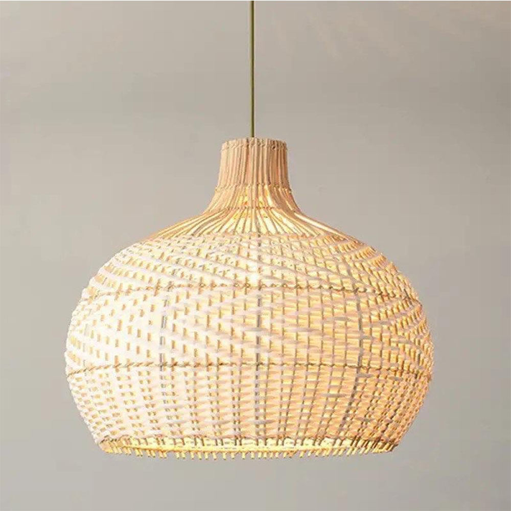 Retro Wicker Rattan Bamboo Pendant Lamp -Homdiy