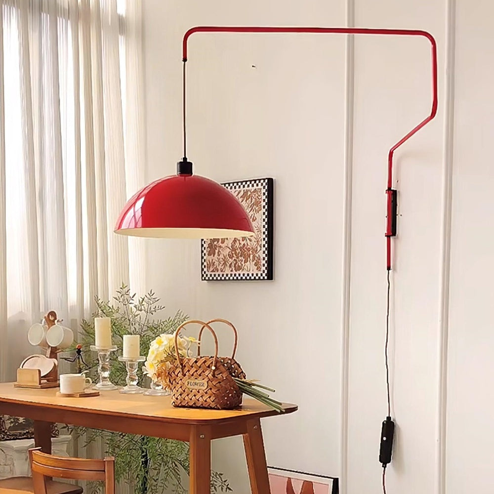 Nordic Geometry Red Aluminum Wall Light -Homdiy