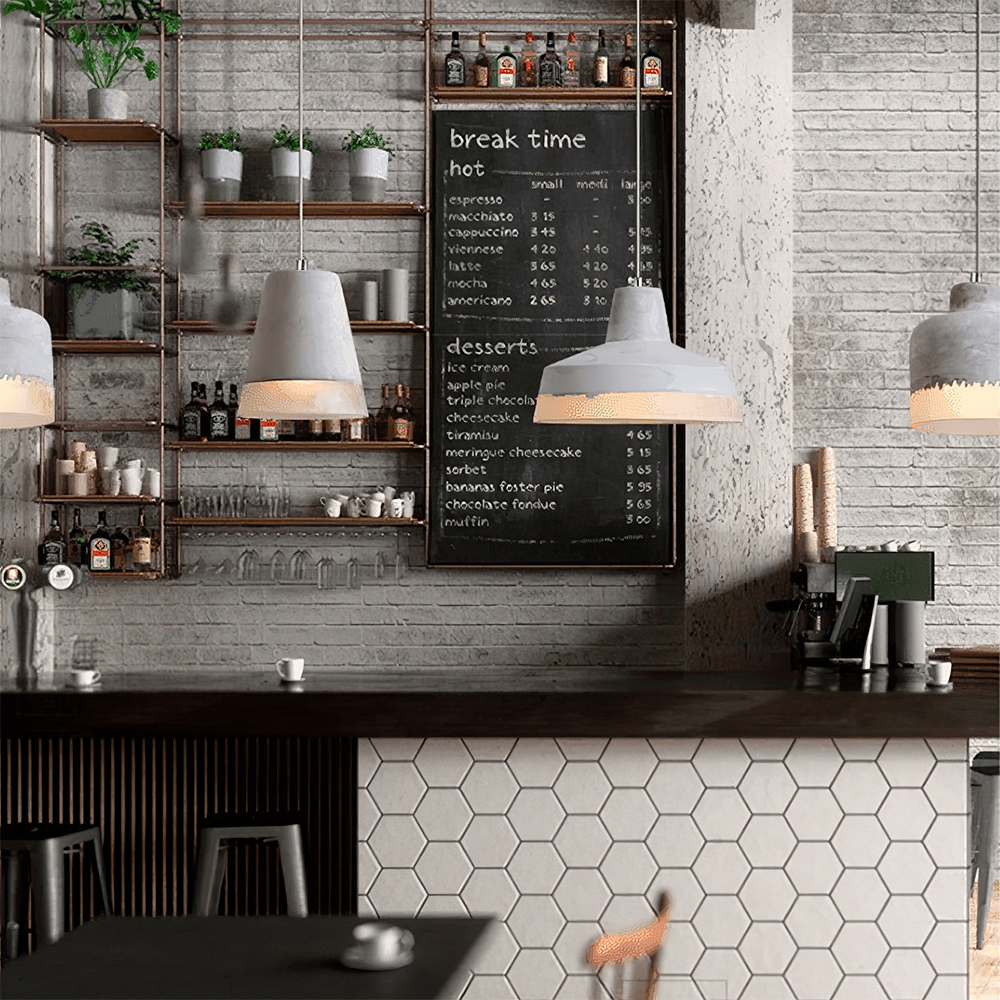 Industrial Cement Bar Pendant Light -Homdiy