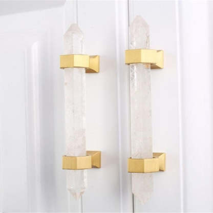  Luxury Natural Crystal Cabinet Handles And Wardrobe T Bar Knobs