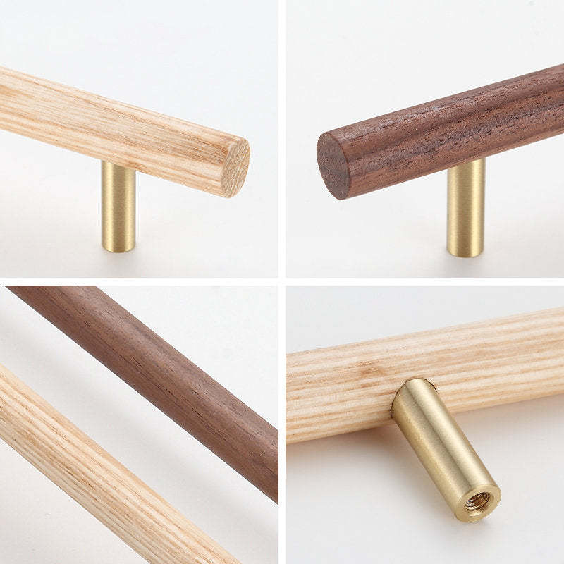 Universal Wooden Door Handles for Drawers Cupboards Kitchen Cabinets -Homdiy