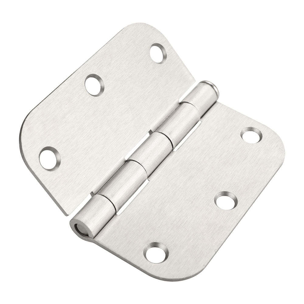 18 Pack Satin Nickel Rounded Doors Hinges 3.5 x 3.5 inch with 5/8" Radius Corners -Homdiy