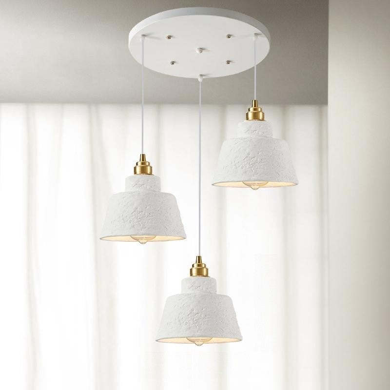 Nordic Wabi-Sabi Style Pendant Lights Cream Iron Lamps -Homdiy