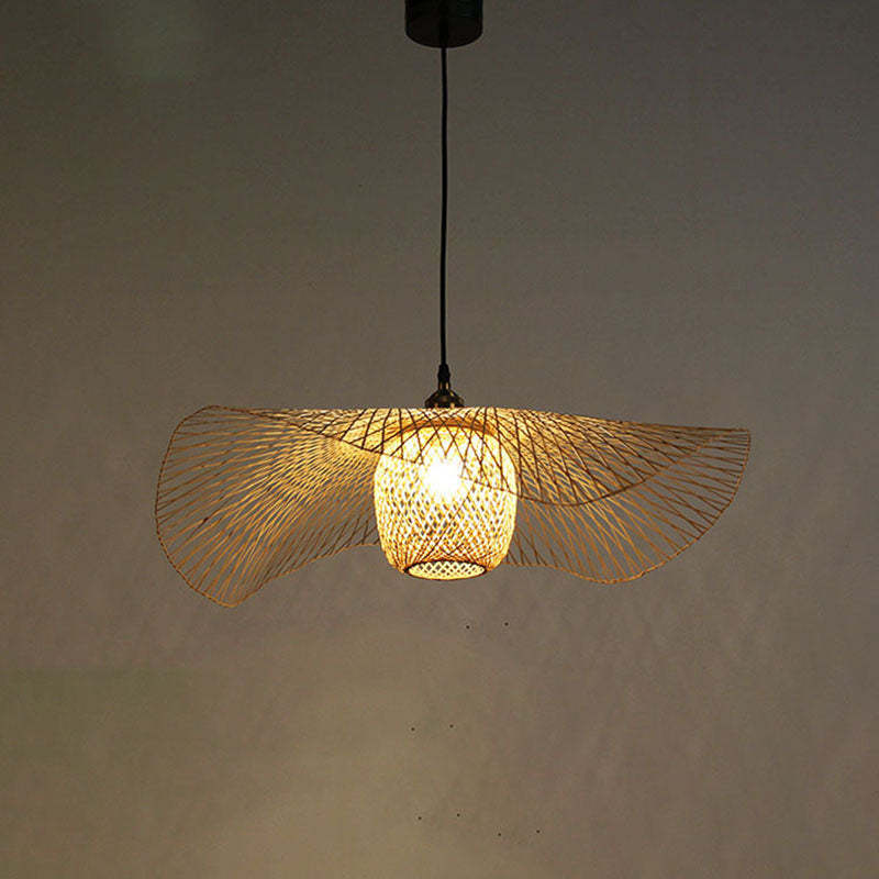 Natural Bamboo Pendant Light -Homdiy